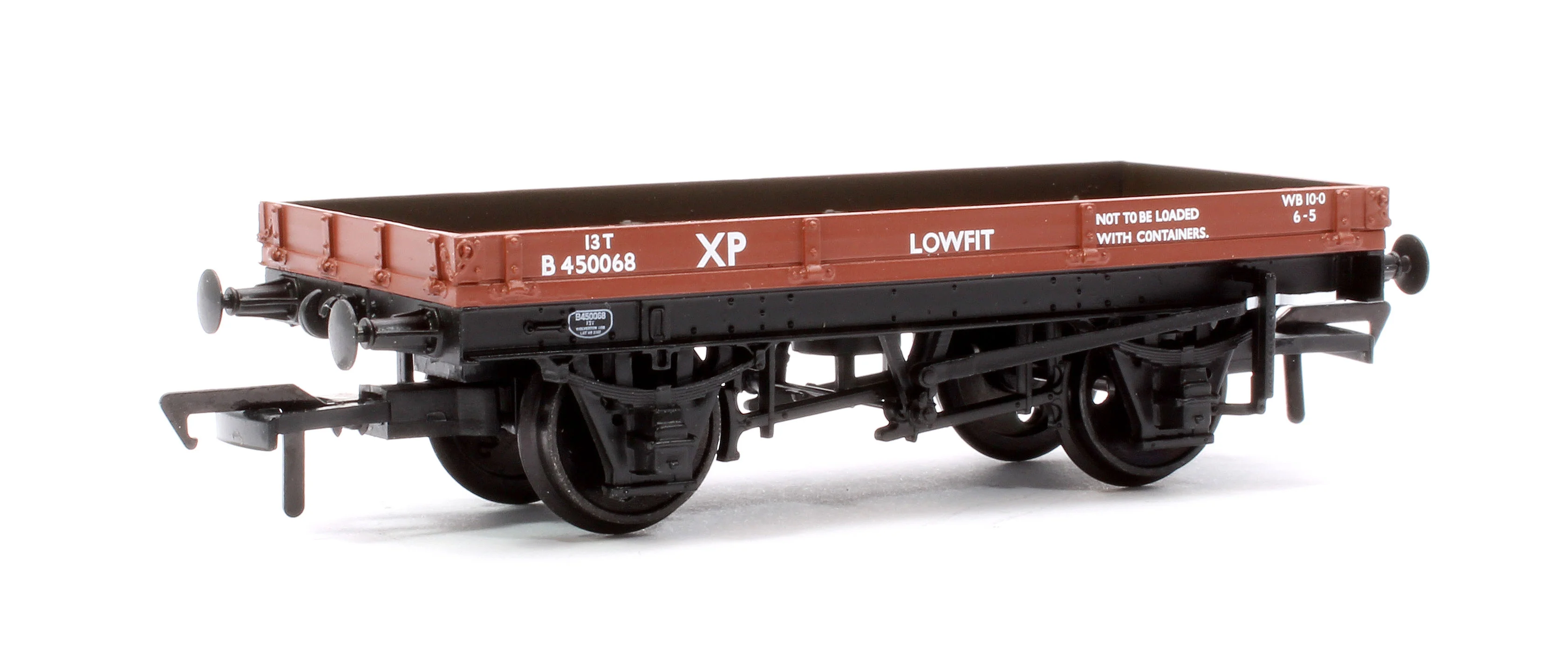 37-477D 1 Plank 'Lowfit' Wagon BR Bauxite (Early) No.B450068 - Image 3