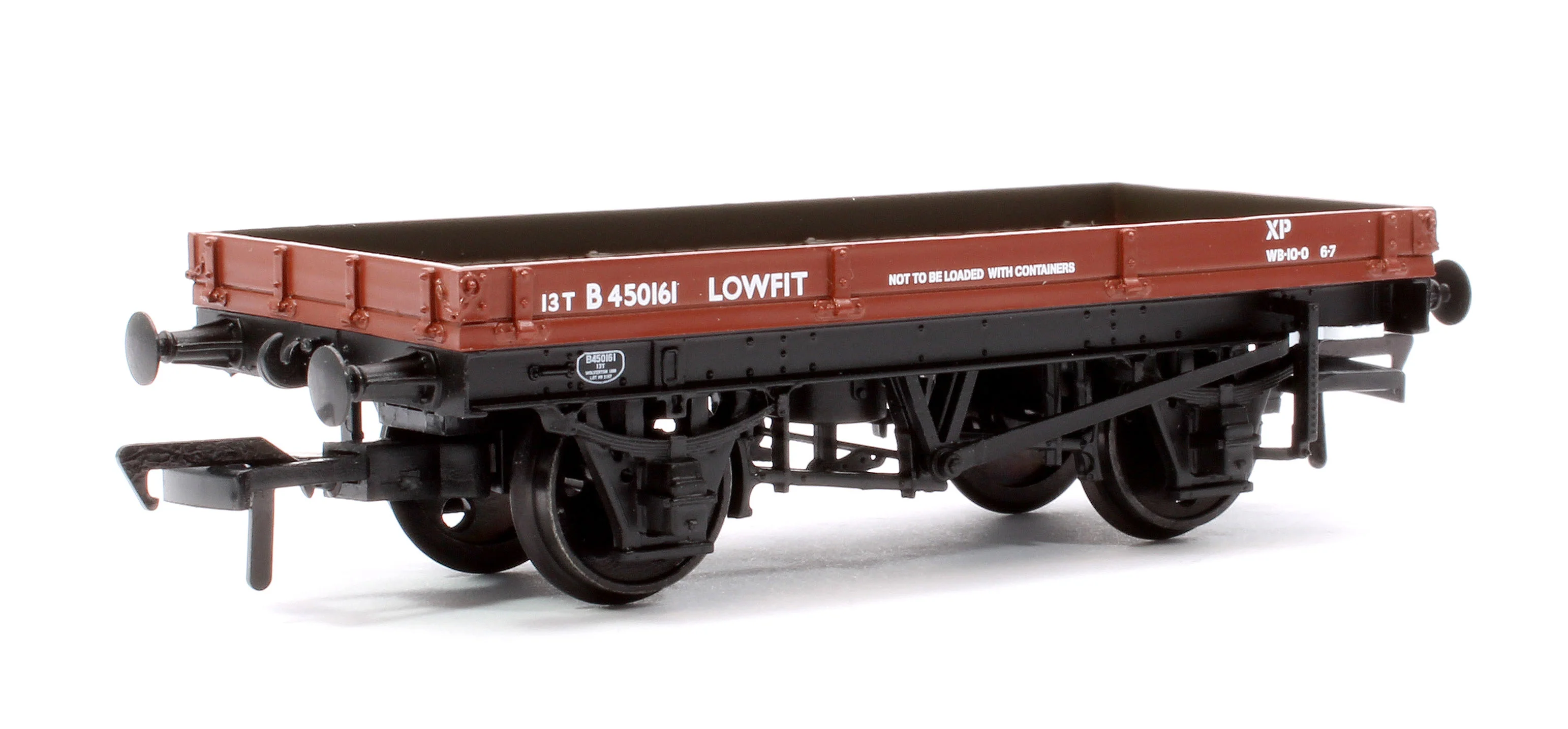 37-479B 1 Plank 'Lowfit' Wagon BR Bauxite (Late) No.B450161 - Image 3