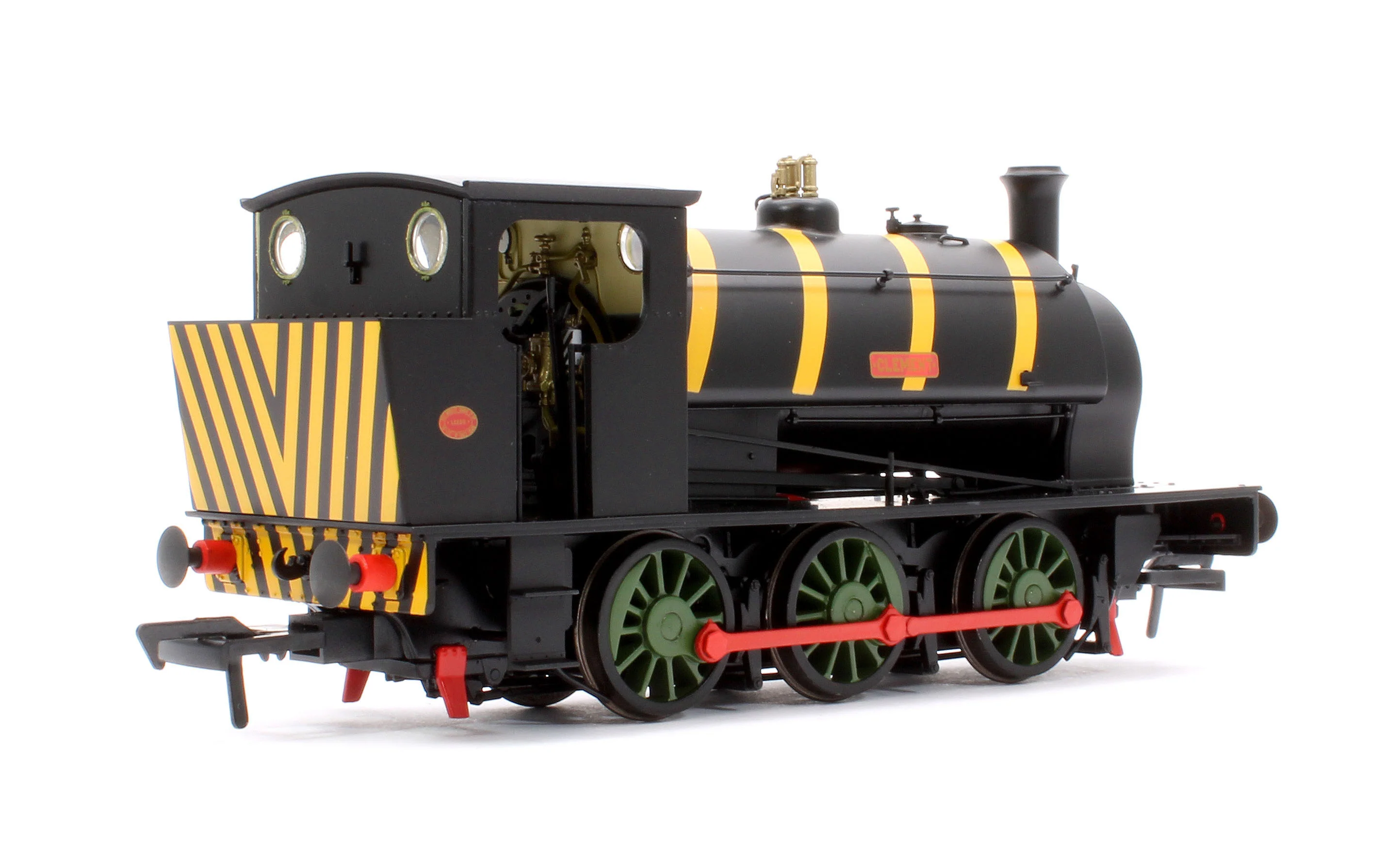 903514 16” Hunslet "Clement", NCB Brodsworth Colliery black with yellow stripes, No. 1983 - Steam Tank Locomotive - DCC Sound - Image 3