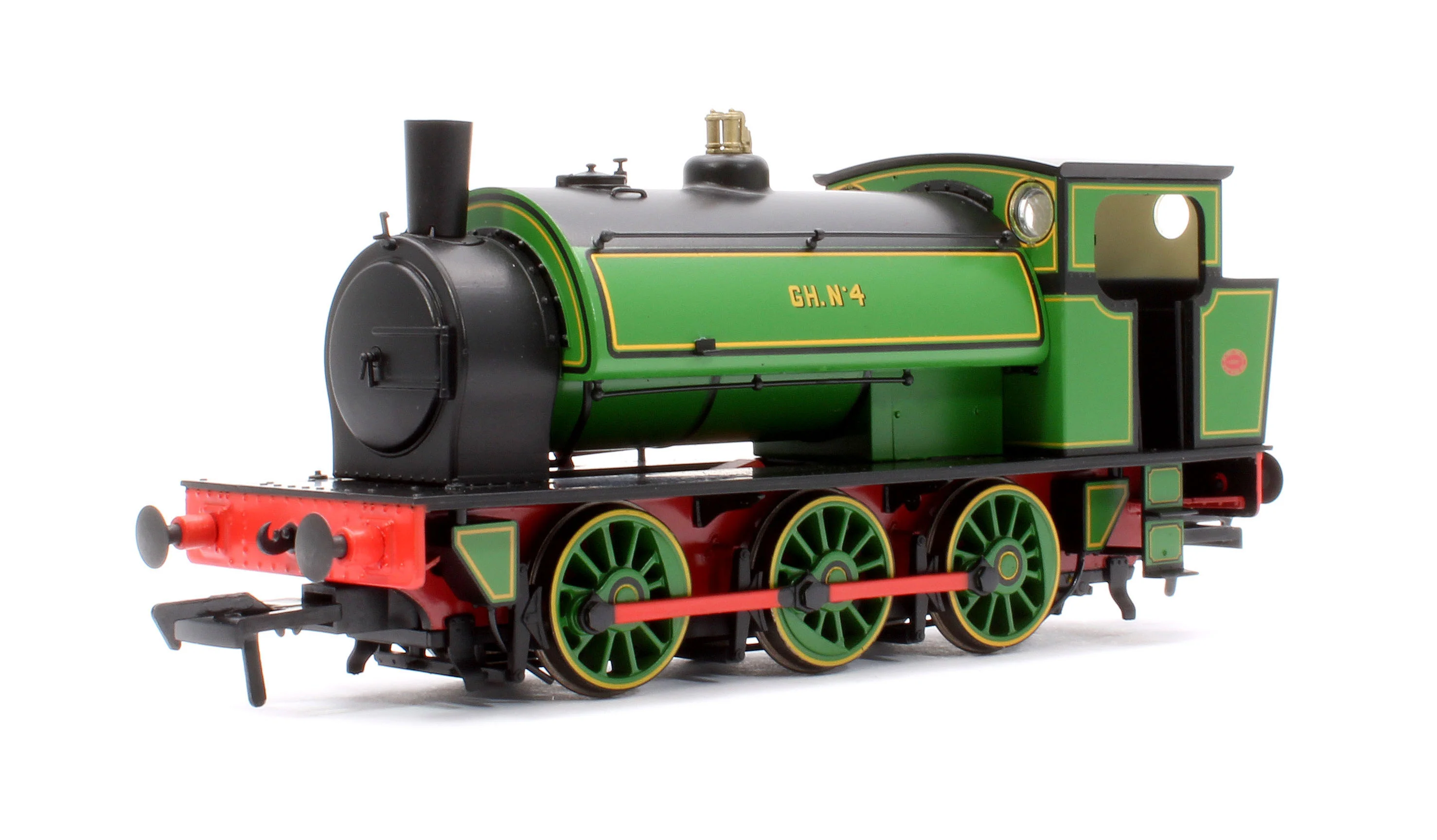 903515 16” Hunslet No. 4, Glasshoughton Colliery Lined Green, Stovepipe Chimney, No. 3855 - DCC Sound