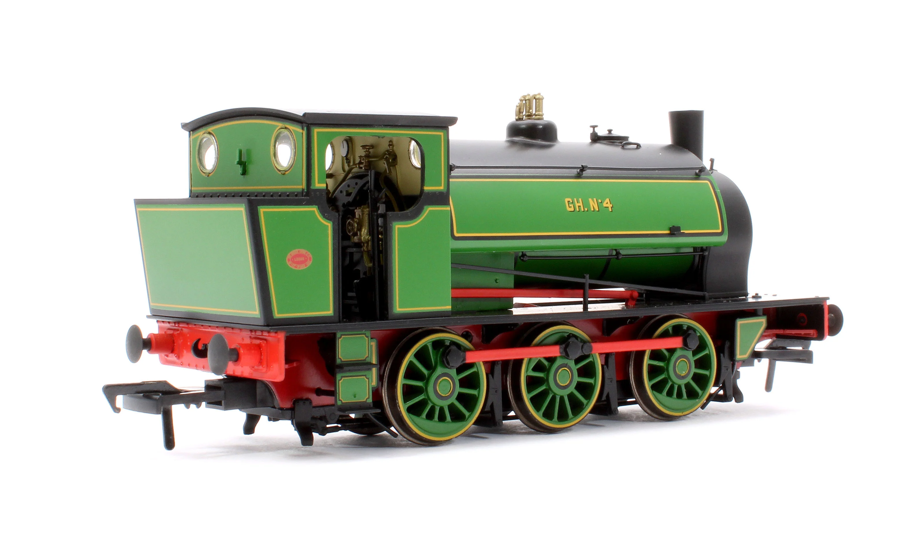 903515 16” Hunslet No. 4, Glasshoughton Colliery Lined Green, Stovepipe Chimney, No. 3855 - DCC Sound - Image 3