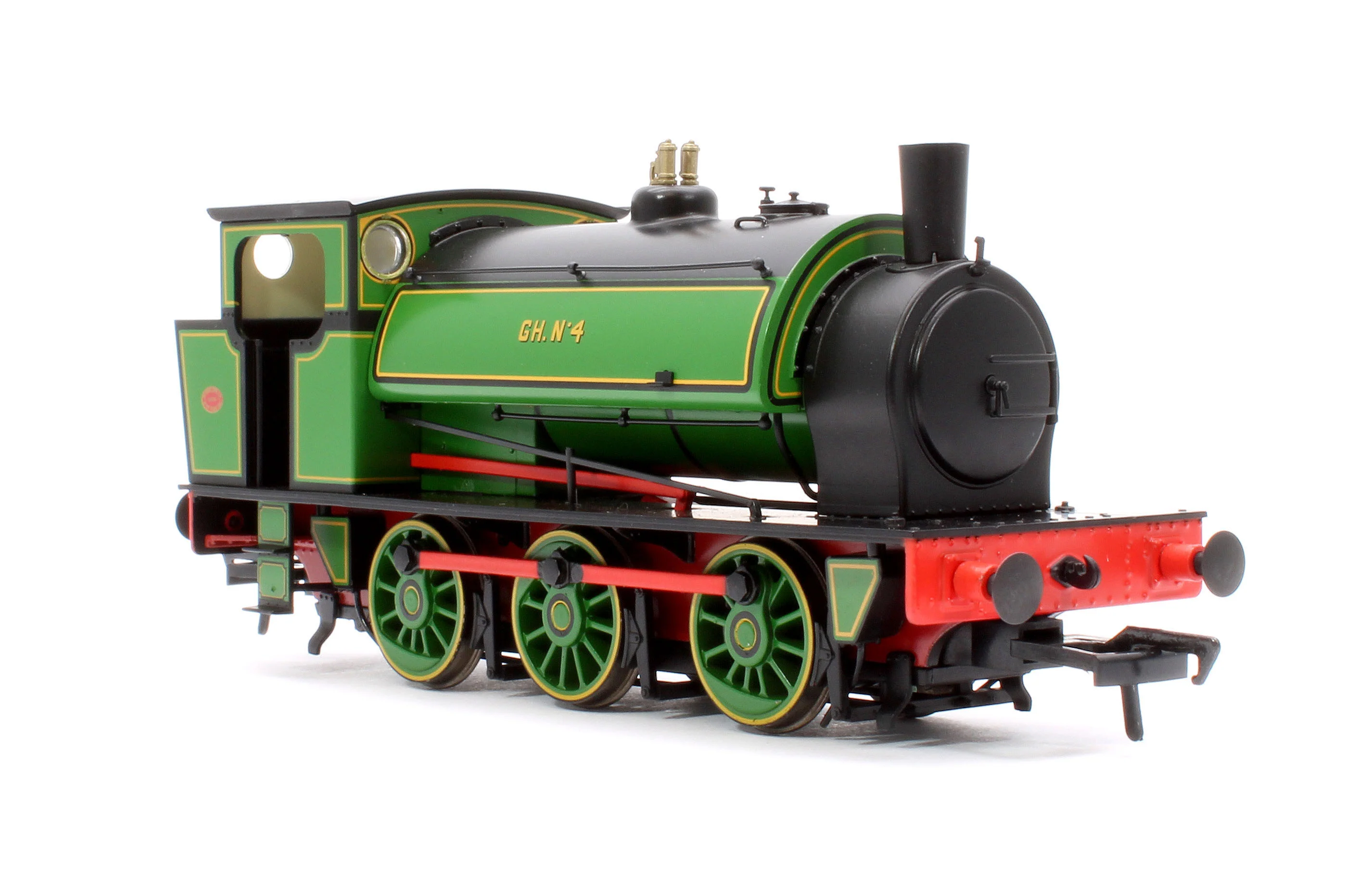 903515 16” Hunslet No. 4, Glasshoughton Colliery Lined Green, Stovepipe Chimney, No. 3855 - DCC Sound - Image 4
