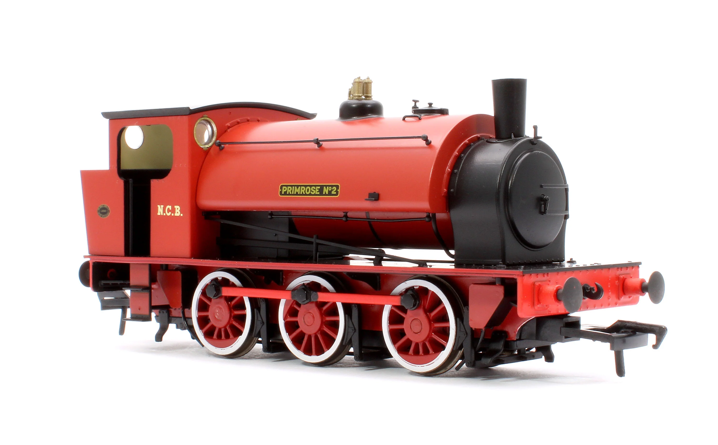 903517 16” Hunslet "Primrose No. 2", NCB red with stovepipe chimney, No. 3715 (as preserved at Embsay in the 1970s) - Steam Tank Locomotive - DCC Sound - Image 4
