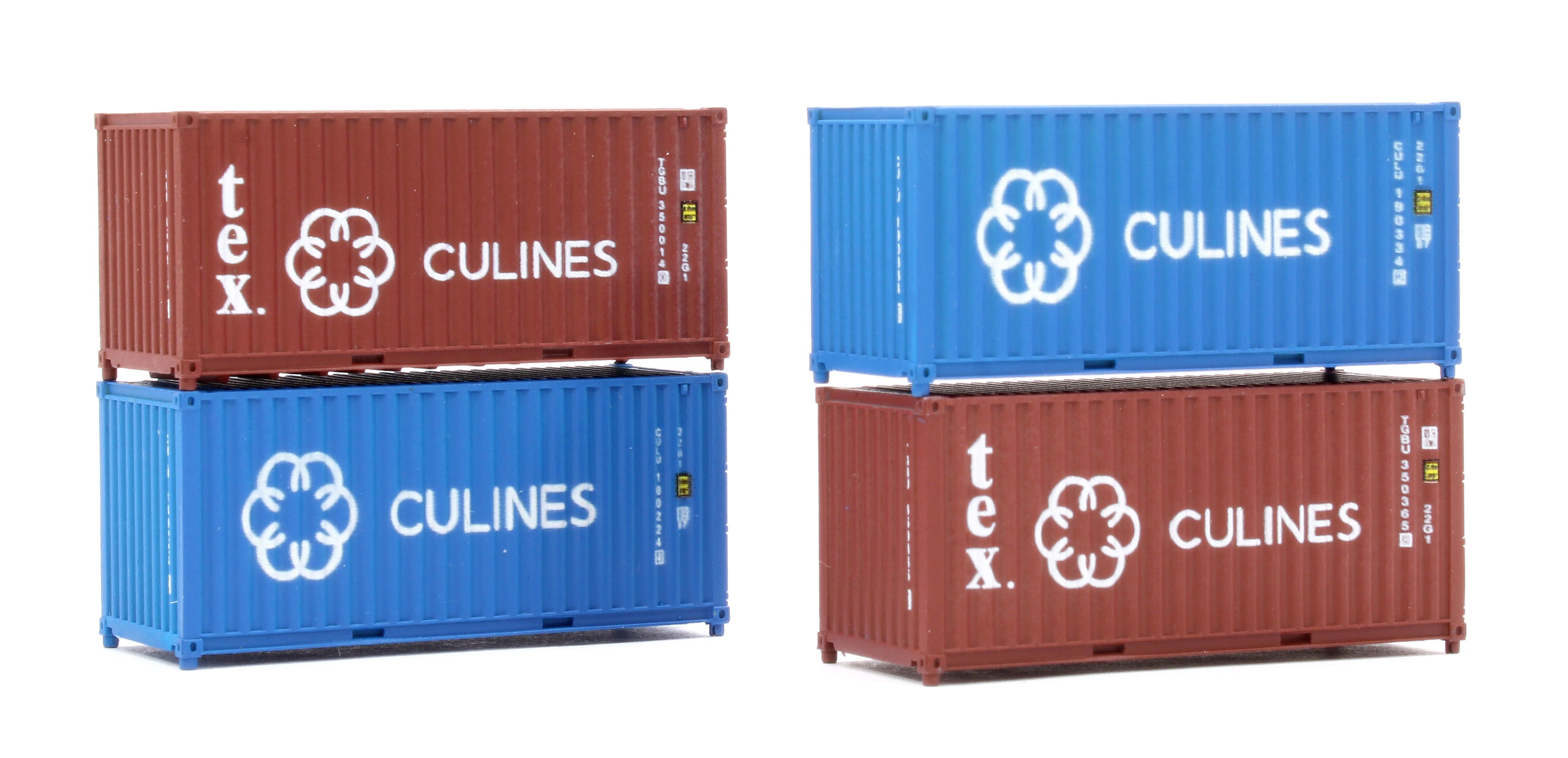 2F-028-210 20ft Container Culines Culu/ Tgbu 4 Pack
