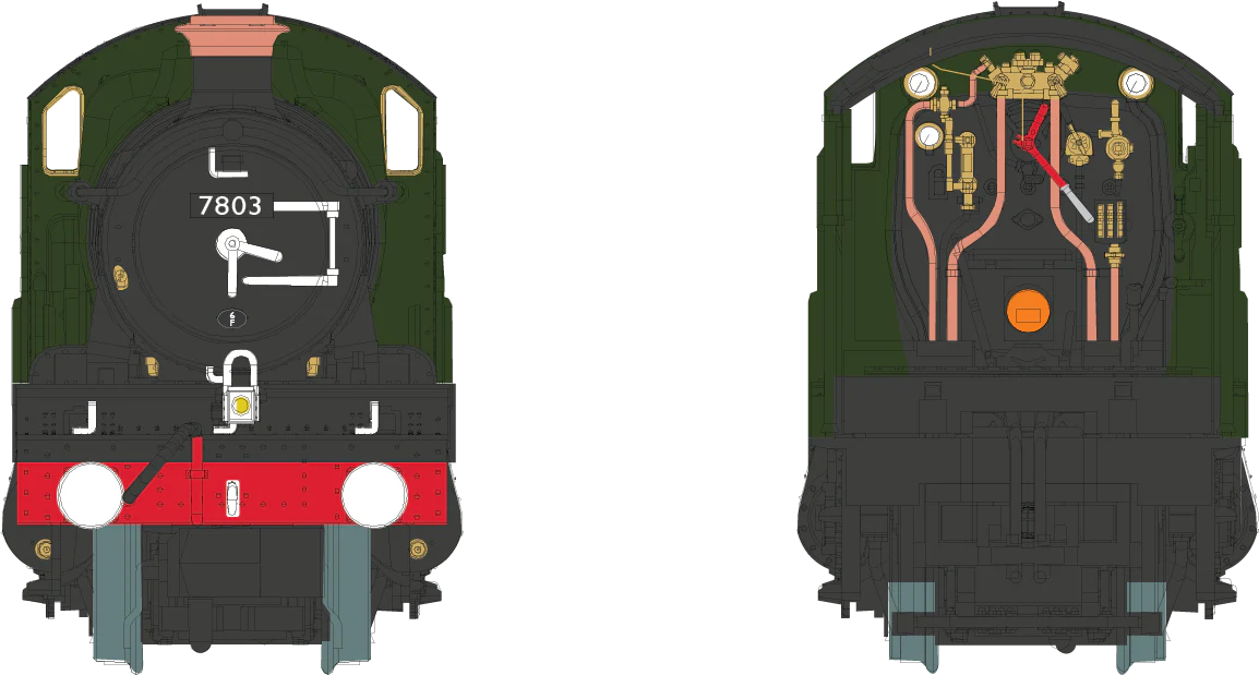 2S-001-010D 4-6-0 Barcote Manor 7803 BR Lined Green Late Crest Steam Locomotive - DCC Fitted - Image 3