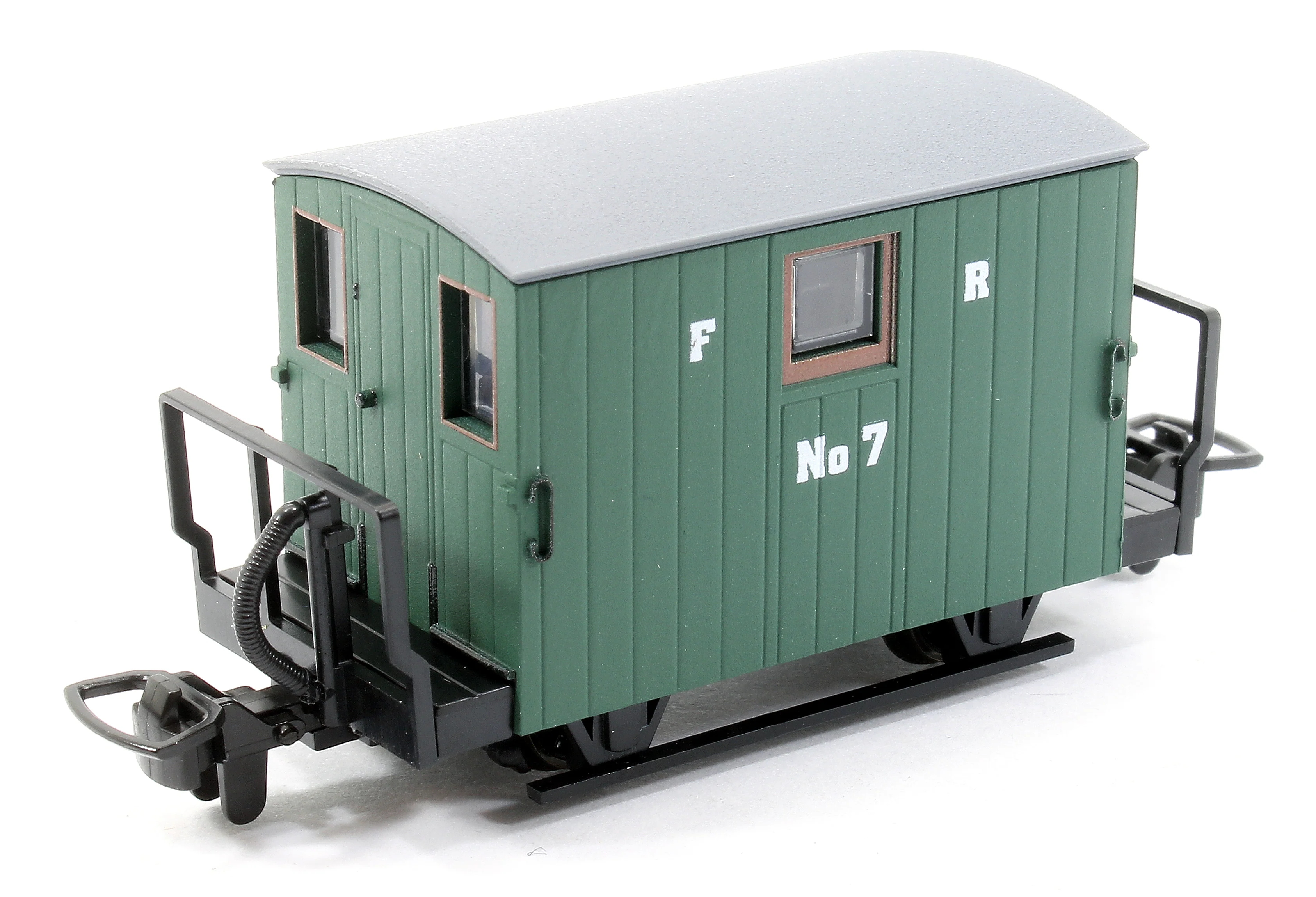 GR580A 4 Wheel Ffestiniog Railway Two Balcony Brake Van Green No.7 - Image 4