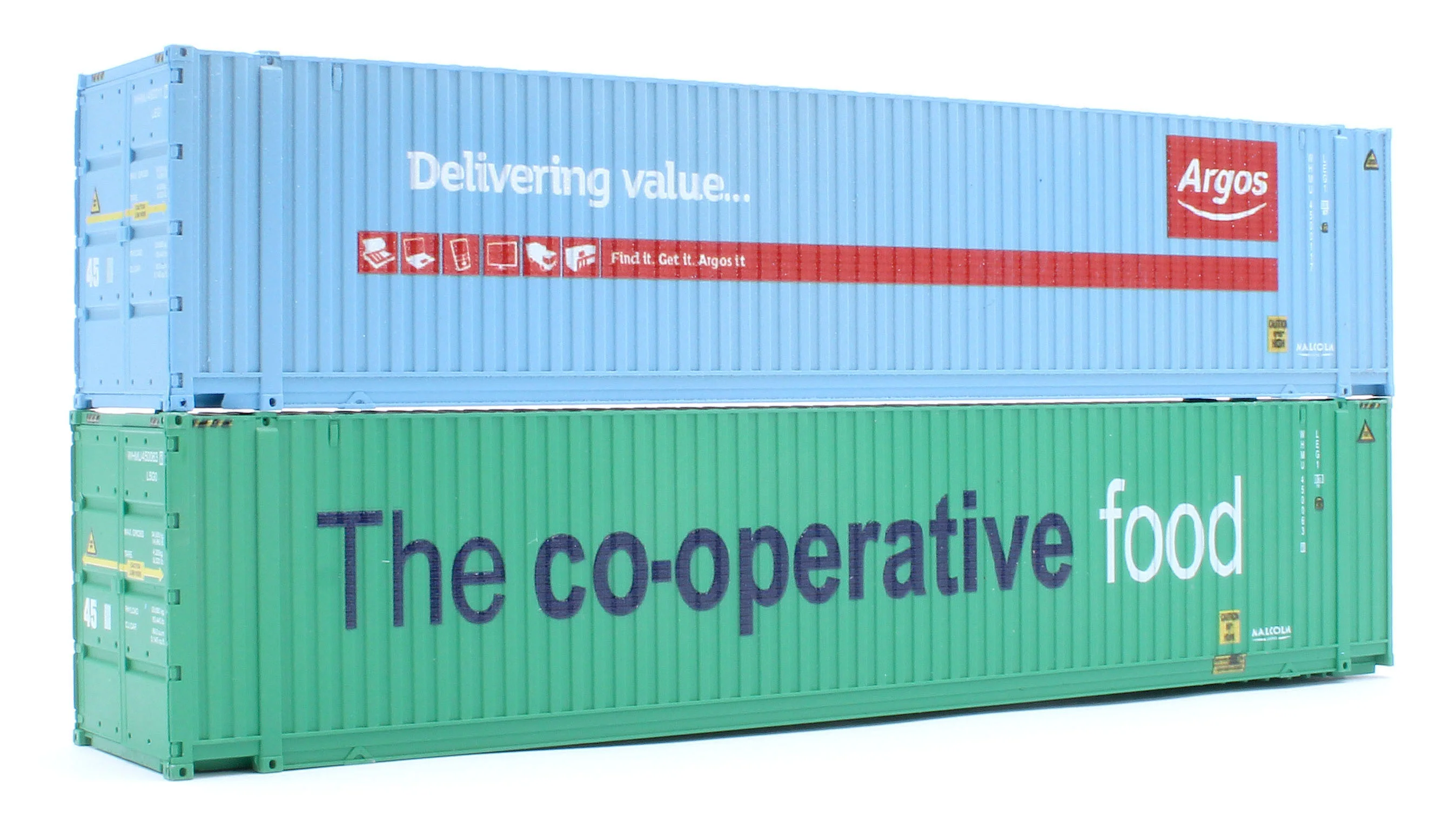 4F-028-110 45 Ft high cube Container Argos WHMU 450011-7e & CO-OP 450063-1