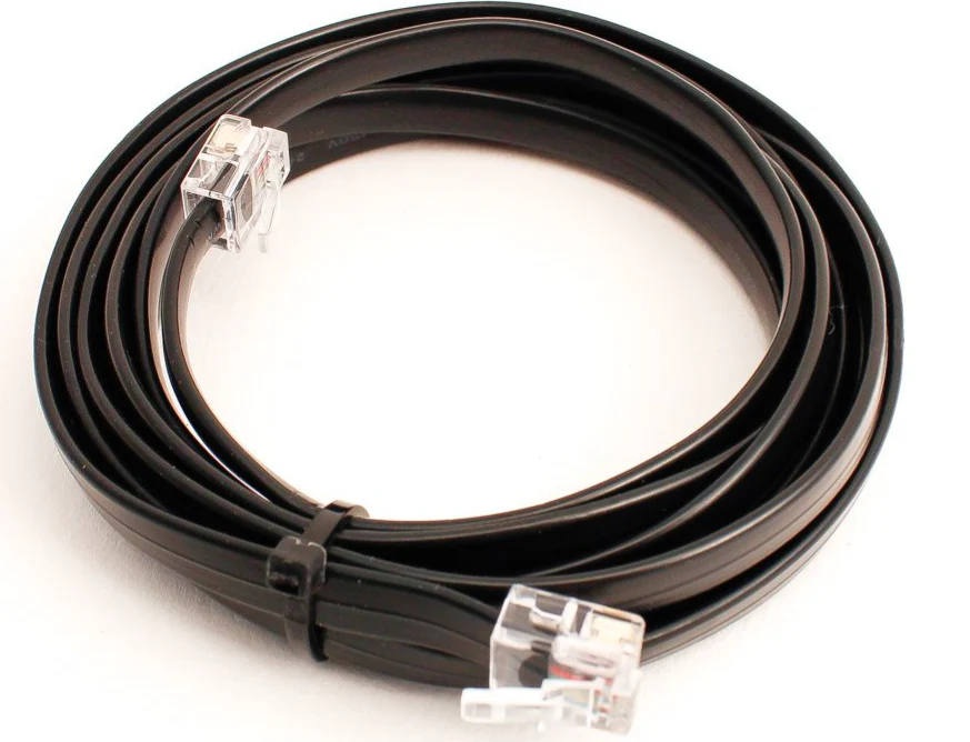 DCD-RJ12.2m 6-wire Flat Cable w/RJ12 Connectors (2m)