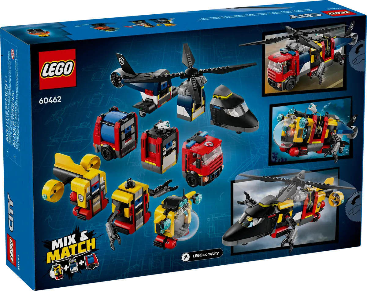 60462 Lego City Helicopter, Fire Truck & Submarine Remix - 60462 - Damaged Box - Image 11