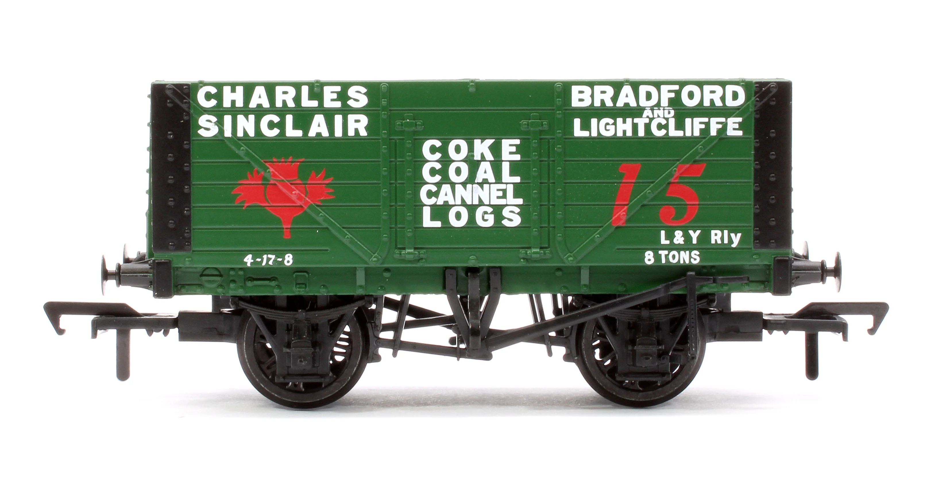 37-101B 7 Plank Fixed End Wagon 'Charles Sinclair' Green No.15 - Image 2
