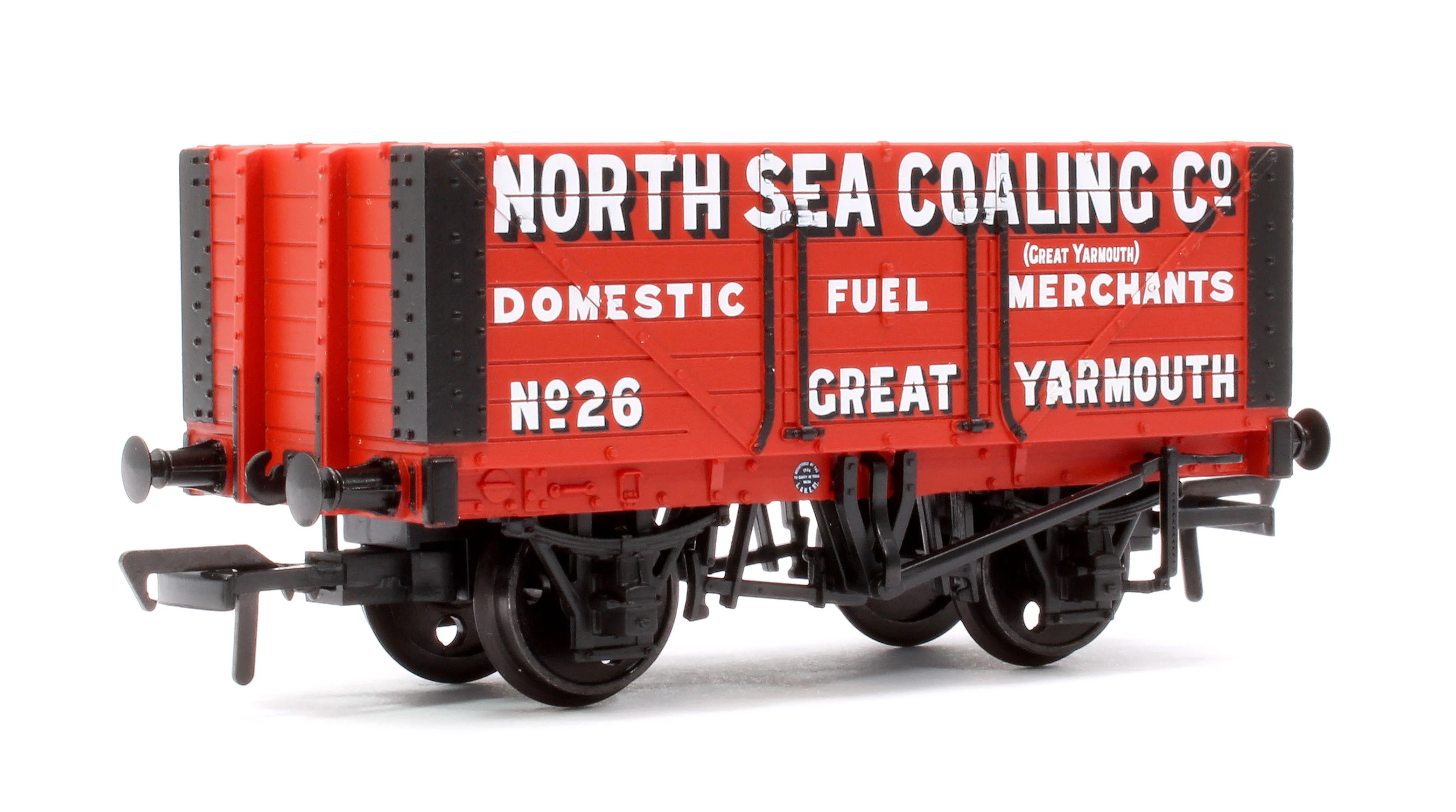 37-112A 7 Plank Fixed End Wagon 'North Sea Coaling Co.' Red No.26