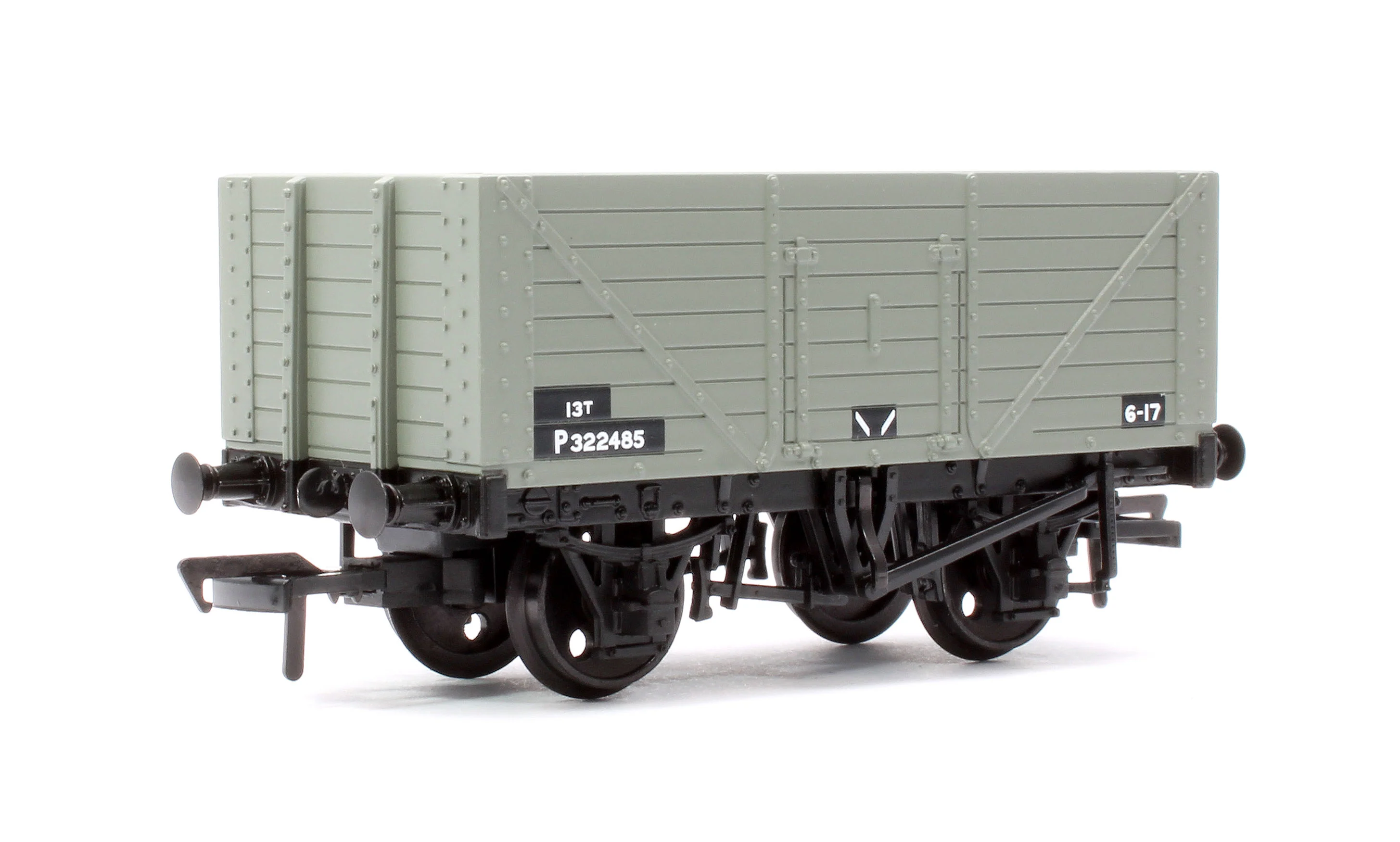 37-158D 8 Plank Fixed End Wagon BR Grey (Early) No.P322485