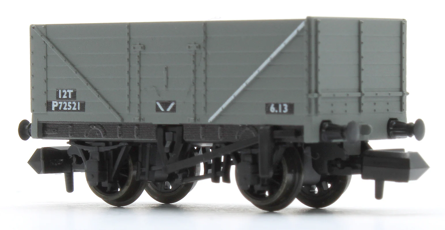 NR7004B 9ft 7 plank open wagon, BR, grey No.72521 - Image 2