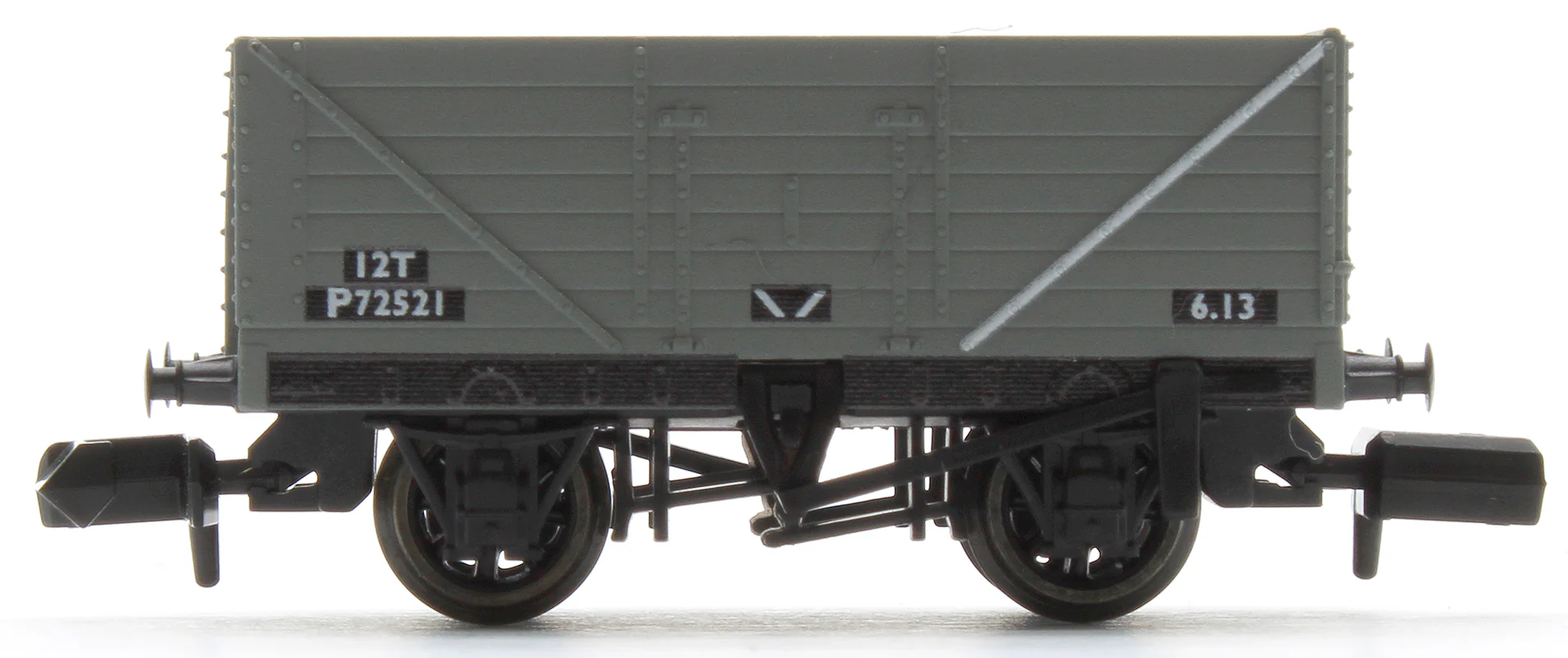 NR7004B 9ft 7 plank open wagon, BR, grey No.72521 - Image 3