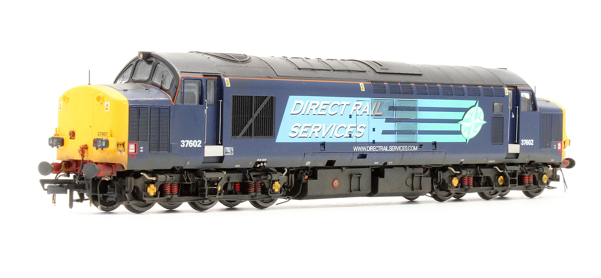 ACC231437602DCC Pre-Owned Class 37/6 DRS Blue 37602 (Compass) Diesel Locomotive - DCC Sound - Custom Weathered
