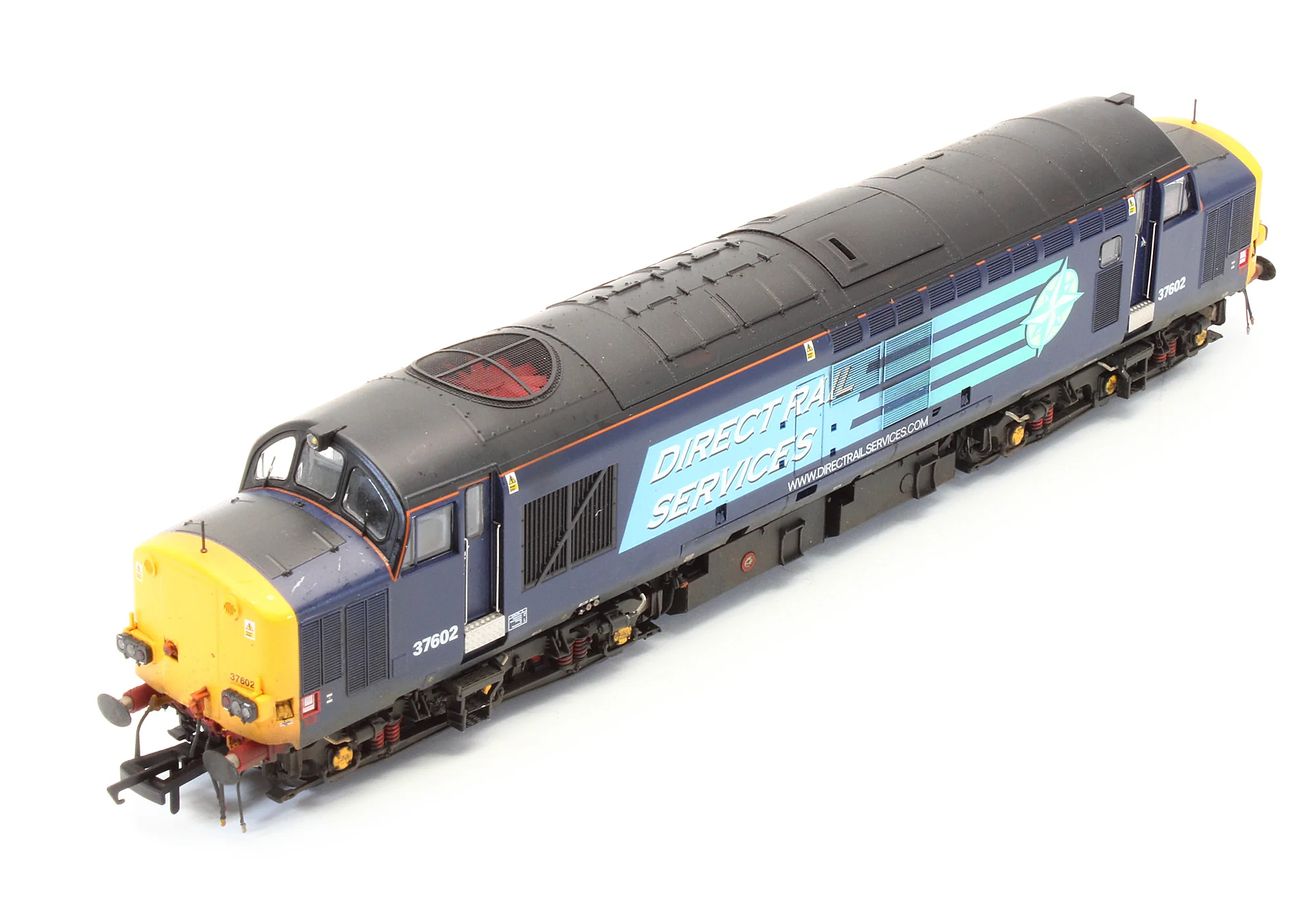ACC231437602DCC Pre-Owned Class 37/6 DRS Blue 37602 (Compass) Diesel Locomotive - DCC Sound - Custom Weathered - Image 5