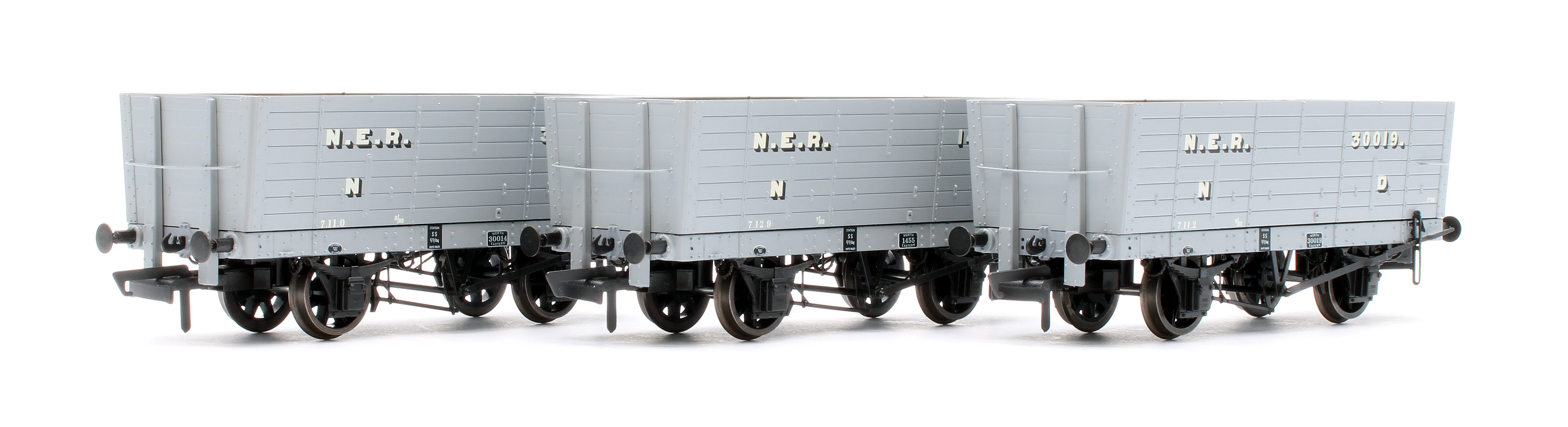 ACC2817 NER 20t hopper - P6 Hopper - 1901-1904 Pre-Grouping: NER Grey - Triple Pack