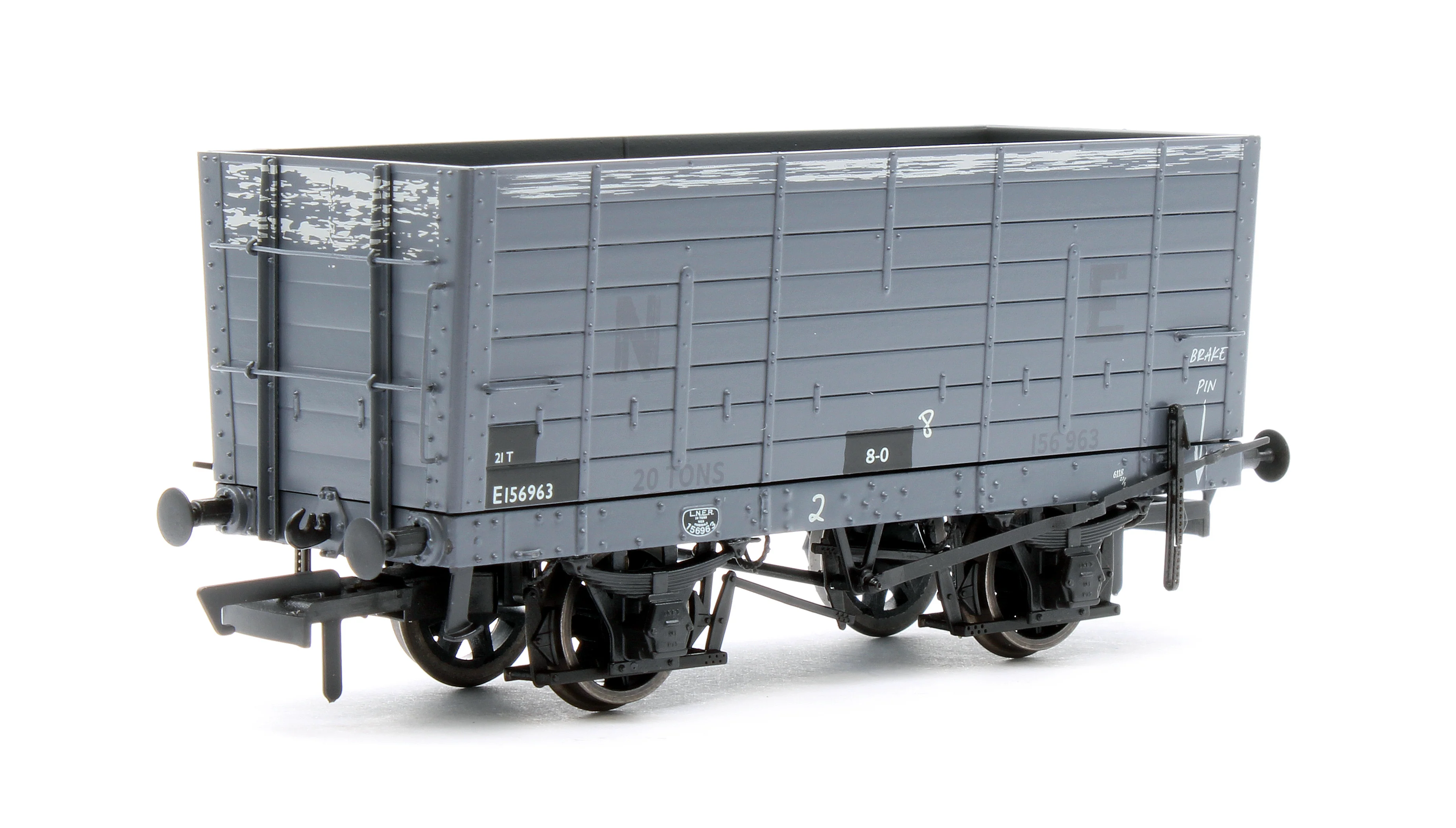ACC2828 NER 20t Hopper - DGM 12 Hopper - BR Grey, with black panels - Triple Pack - Image 5