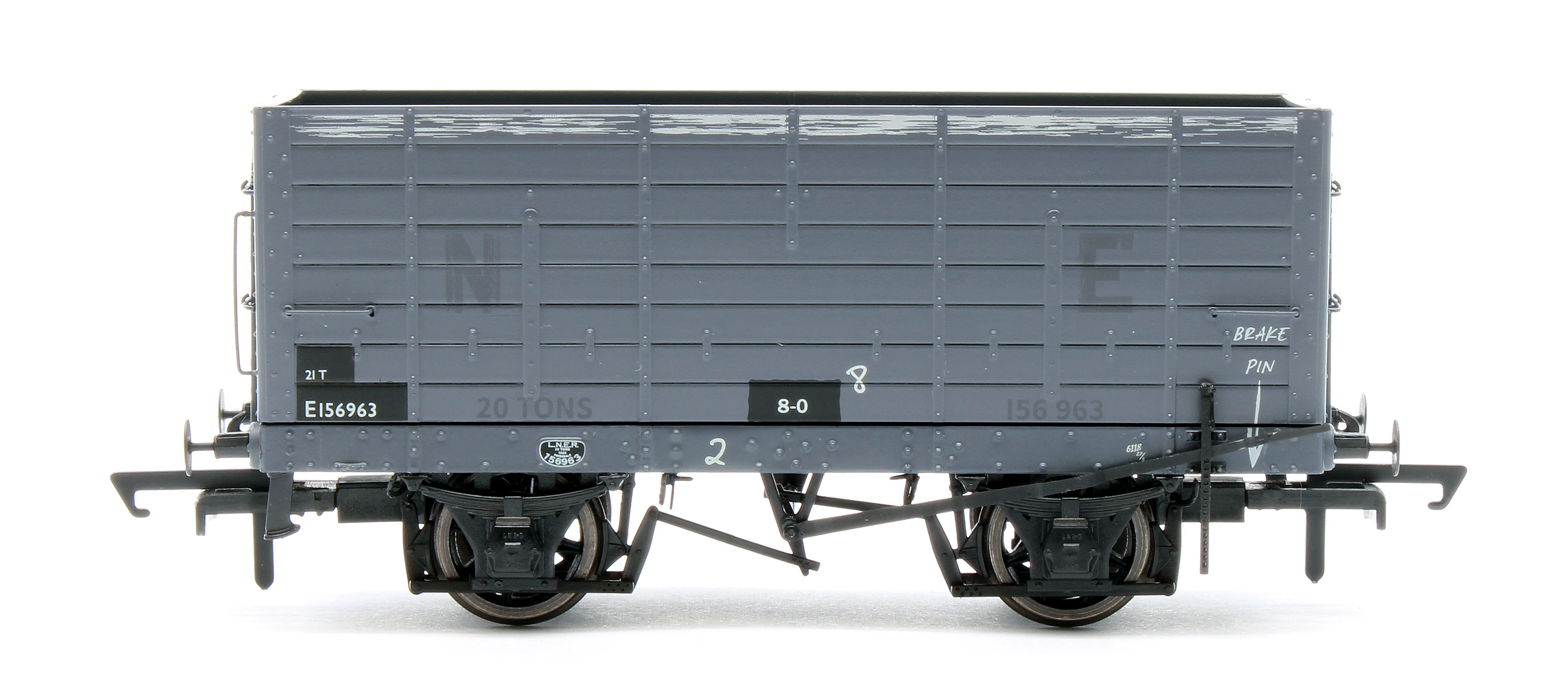 ACC2828 NER 20t Hopper - DGM 12 Hopper - BR Grey, with black panels - Triple Pack - Image 6