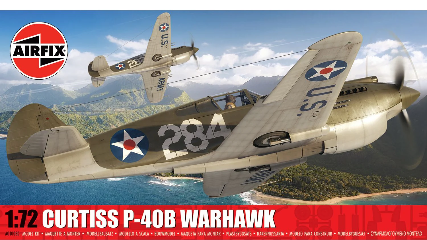 A01003C Curtiss P-40B Warhawk Model Kit