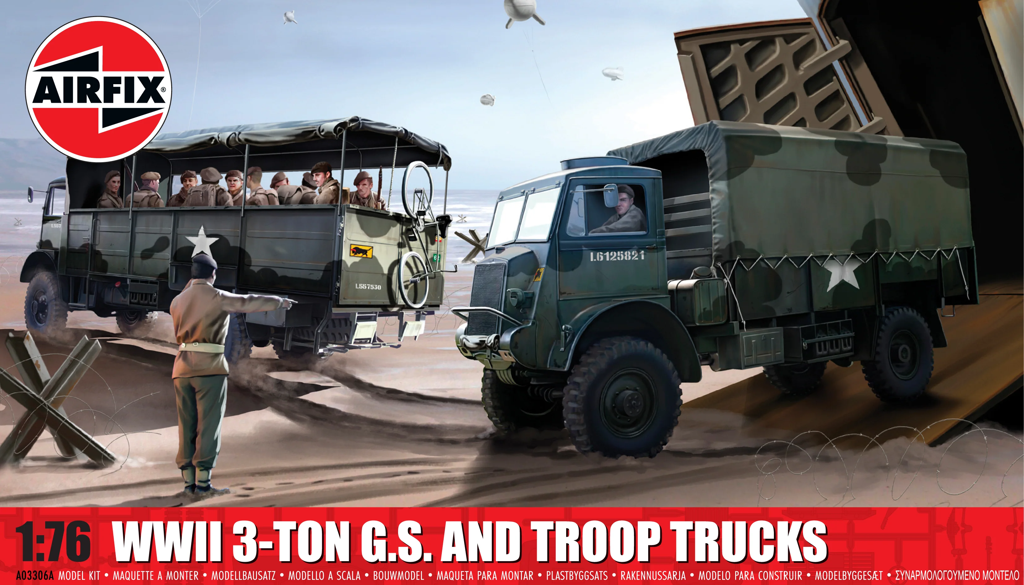 A03306A WWII 3-ton 4x4 General Service & Troop Trucks Model kit