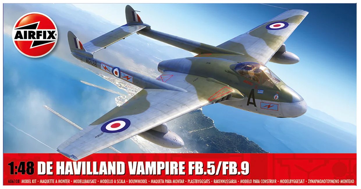 A06108 de Havilland Vampire FB.5/FB.9 Model Kit