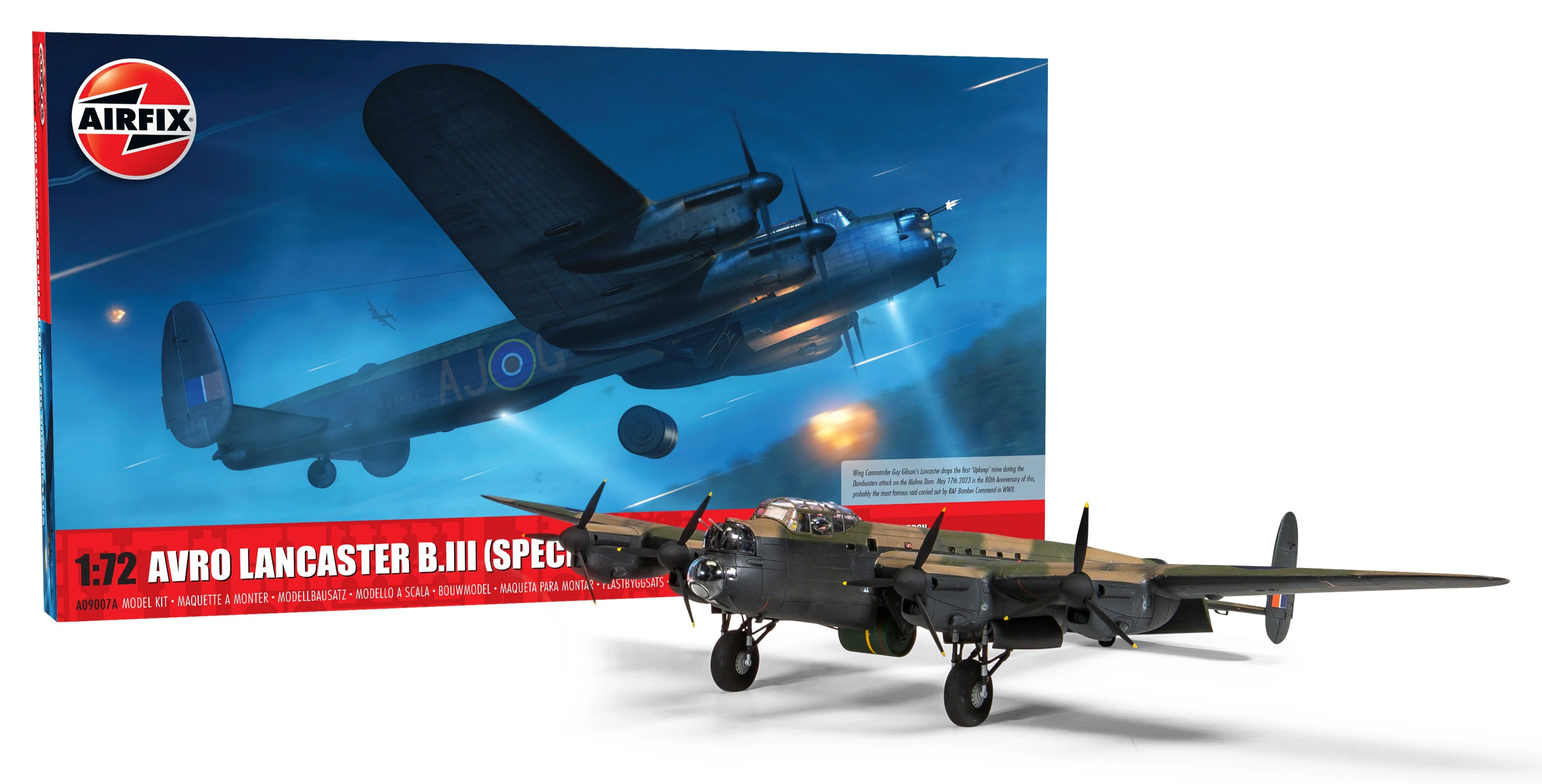 A09007A Avro Lancaster B.III (SPECIAL) 'THE DAMBUSTERS' Model Kit