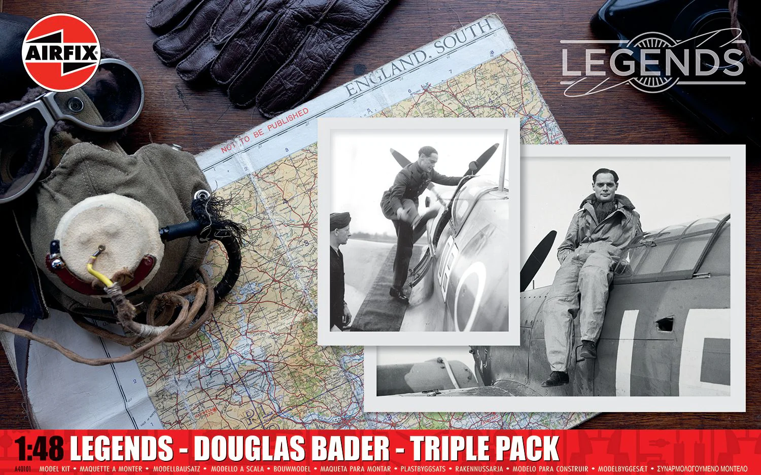 A40101 Legends - Douglas Bader - Triple Pack Model Kit