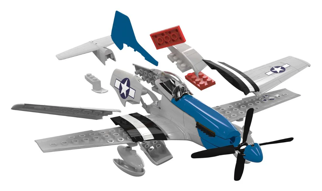 J6046 QUICKBUILD D-Day P-51D Mustang Model Kit - Image 3