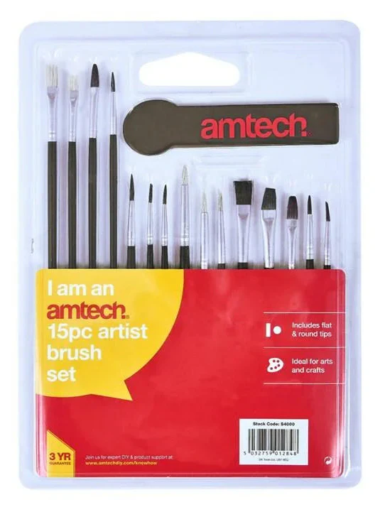 AM-S4000 15 Piece art brush set - Image 2