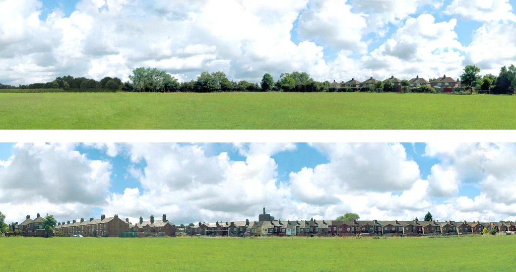 95205 Art Printers Into the Town OO Gauge 15" High Backscene