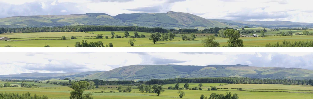95224 Art Printers N Gauge Hills & Dales 9" High Backscene
