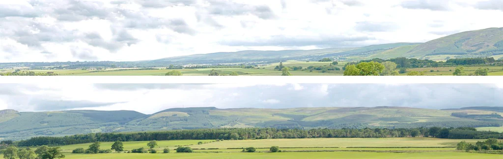 95379 Art Printers Premium HILLS & DALES N GAUGE 9" High Backscene