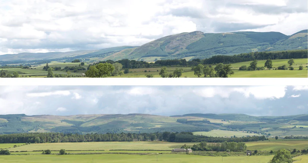 95306 Art Printers Premium Hills & Dales OO Gauge 15" Backscene