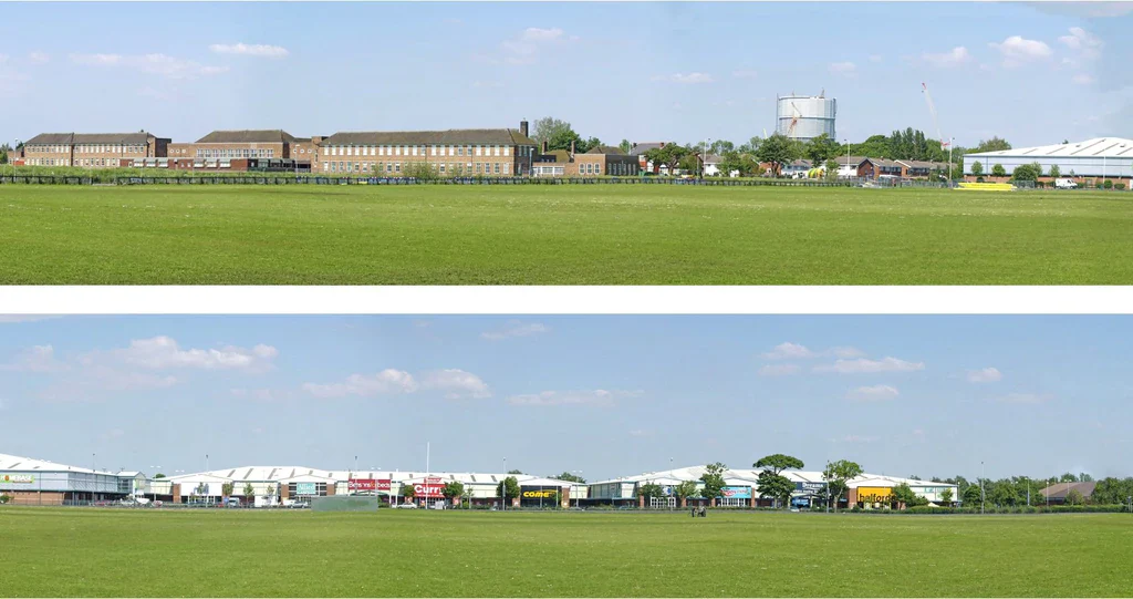 95305 Art Printers Premium Retail Park OO Gauge 15" Backscene