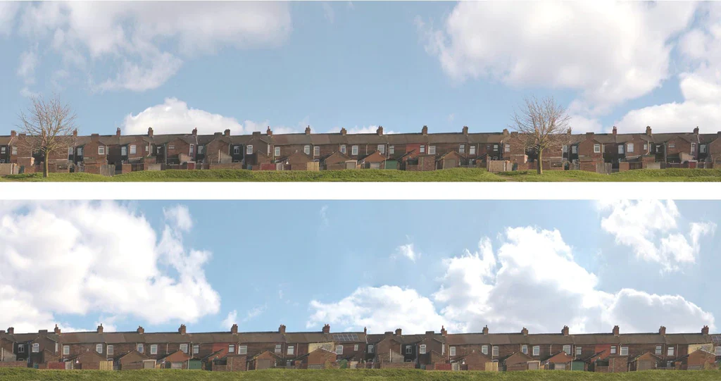 95338 Art Printers Premium Terraced house Backs OO Gauge 15" Backscene