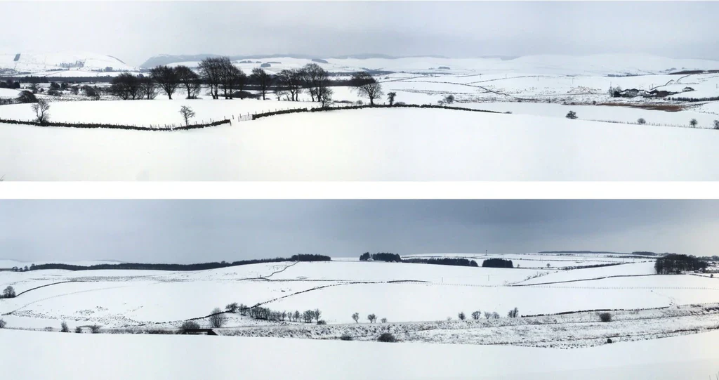 95352 Art Printers Premium WINTER HILLS OO Gauge 15" High Backscene