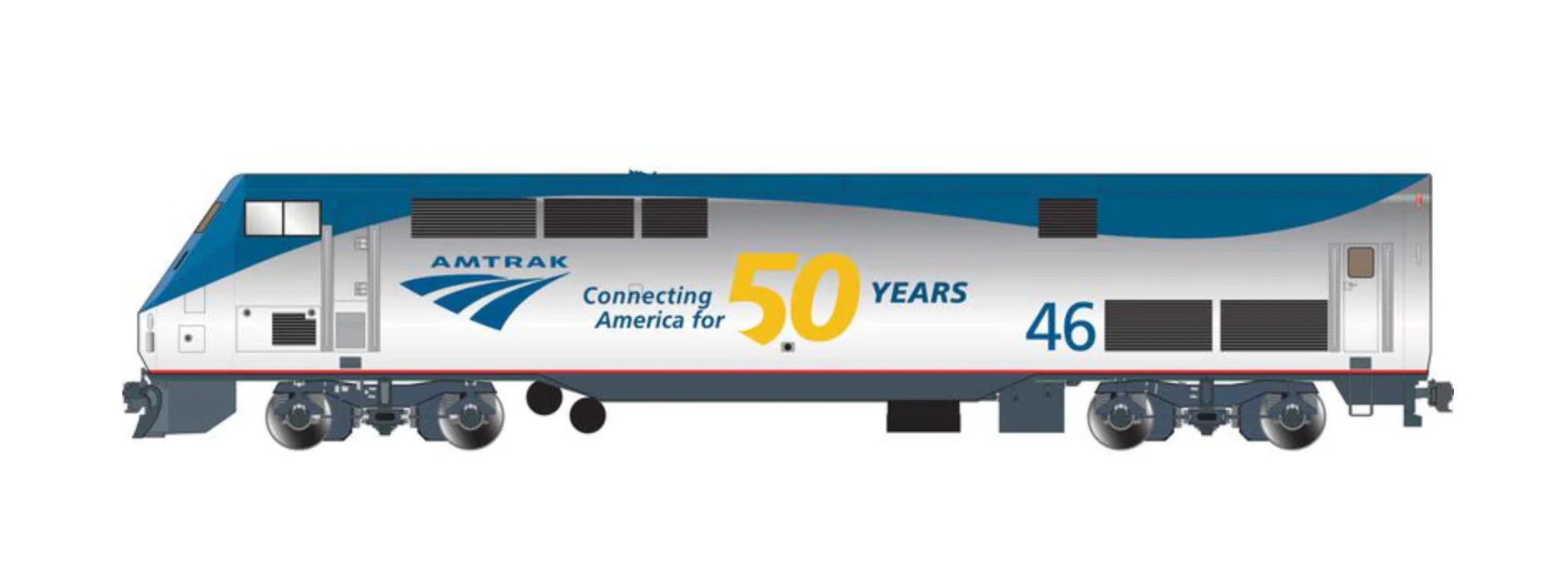 ATHG81117 AMD103/P42, Amtrak/50th Anniversary Phase V #46 Diesel Locomotive