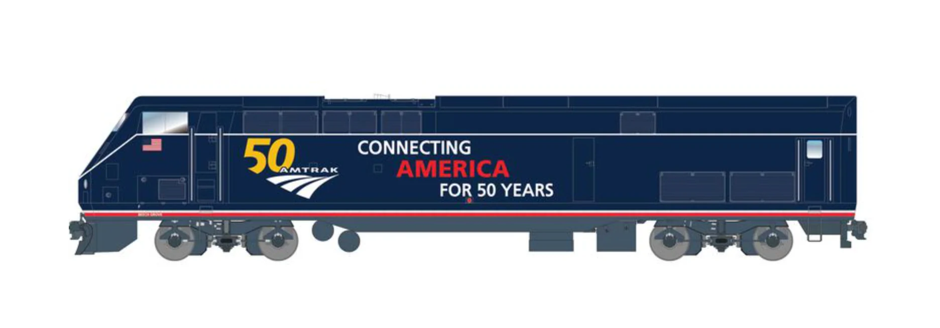 ATHG81314 AMD103/P42, Amtrak 50th Anniversary Blue #100 Diesel Locomotive - DCC Sound