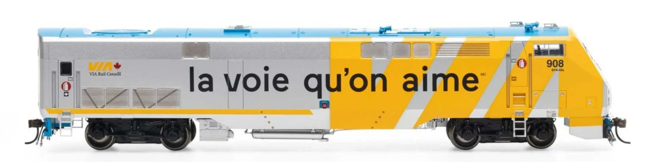 ATHG81331 HO P42DC Locomotive With DCC & Sound, VIA, Love The Way #908 Diesel Locomotive - DCC Sound - Image 4