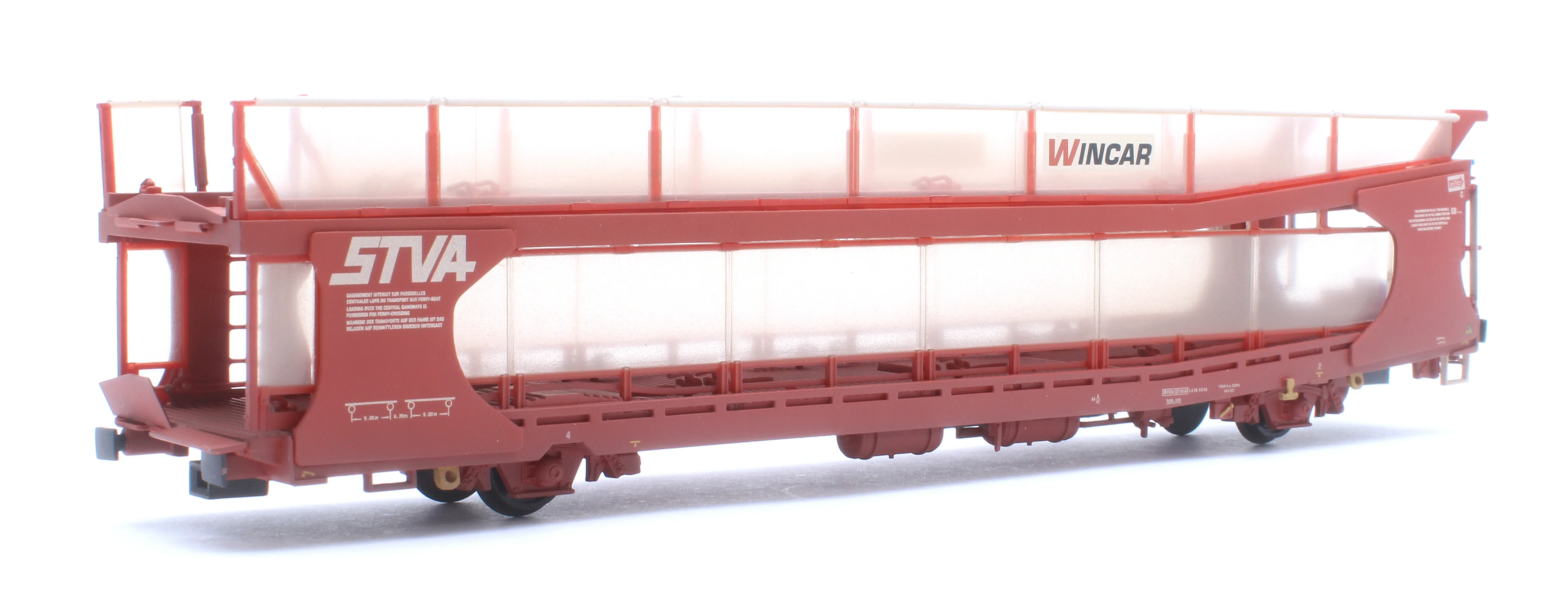 38-250K IPA Twin Double Deck Car Transporter 'STVA' Red (Weathered) Exclusive Edition - Image 11