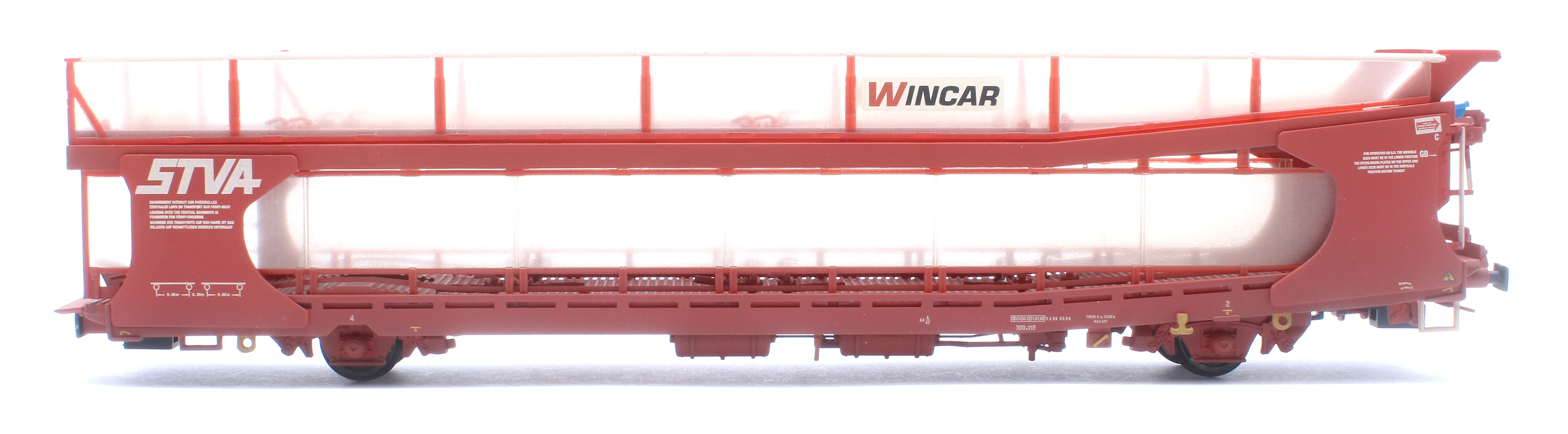 38-250K IPA Twin Double Deck Car Transporter 'STVA' Red (Weathered) Exclusive Edition - Image 12