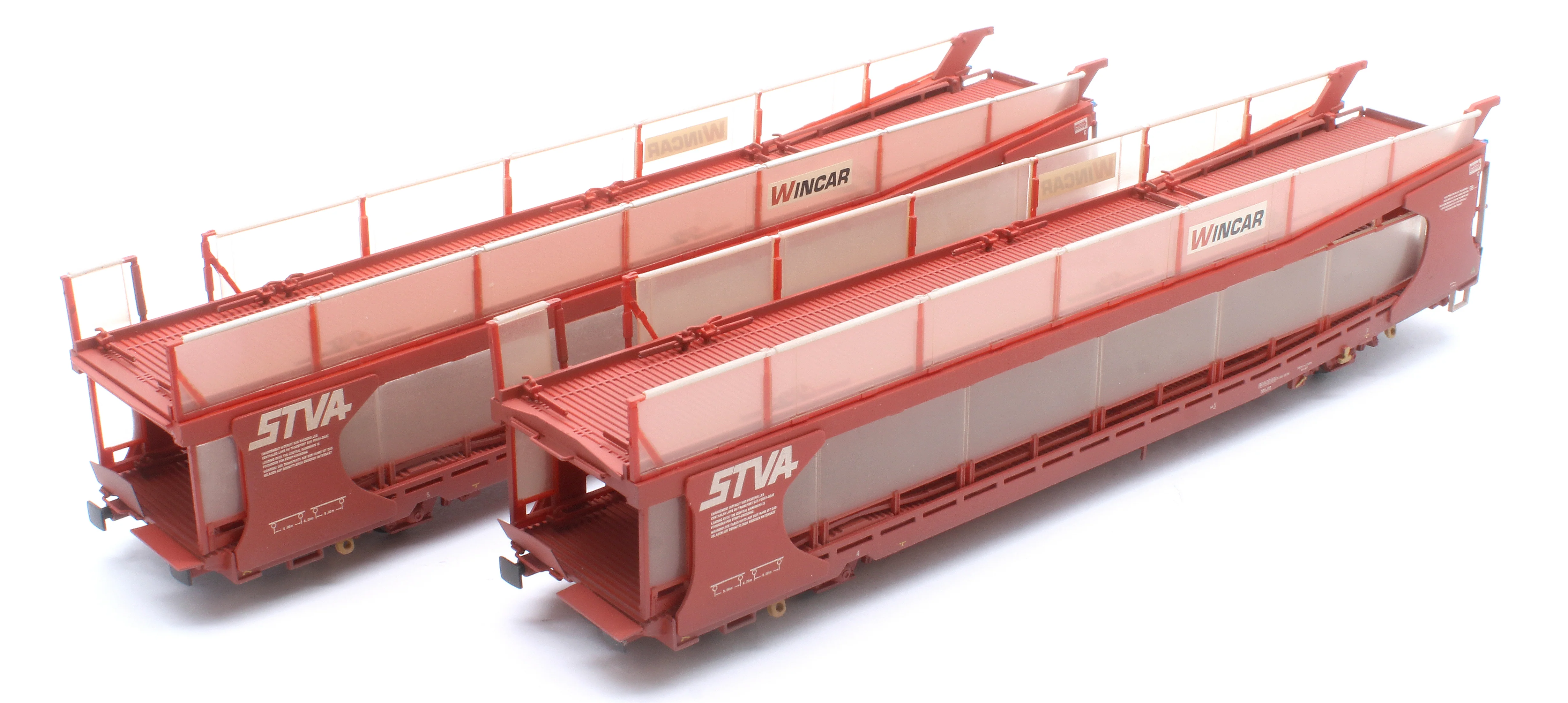 38-250K IPA Twin Double Deck Car Transporter 'STVA' Red (Weathered) Exclusive Edition - Image 3