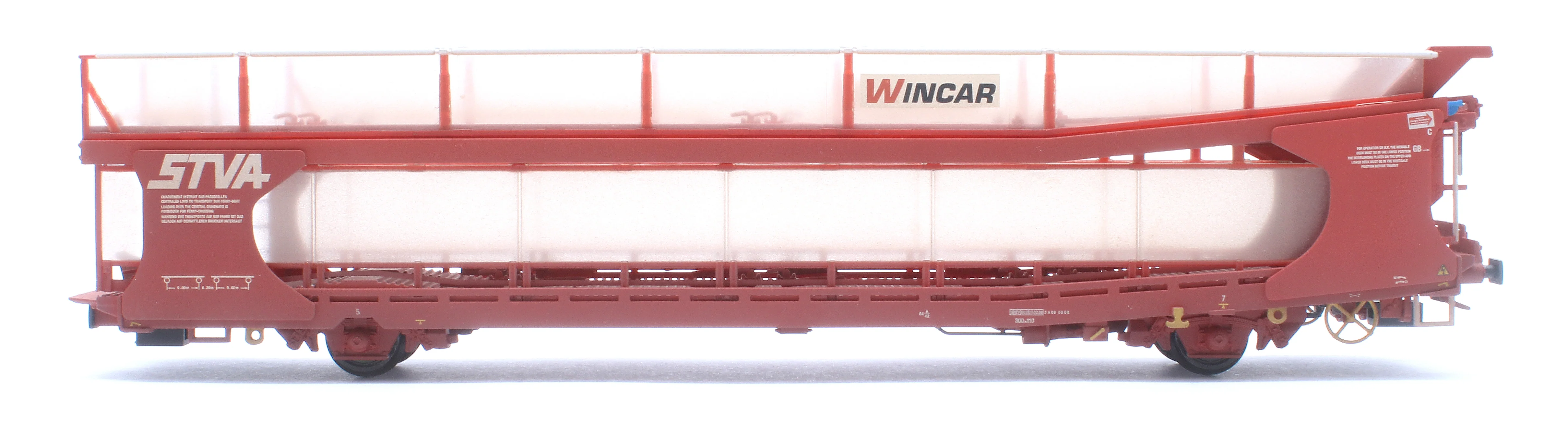 38-250K IPA Twin Double Deck Car Transporter 'STVA' Red (Weathered) Exclusive Edition - Image 8