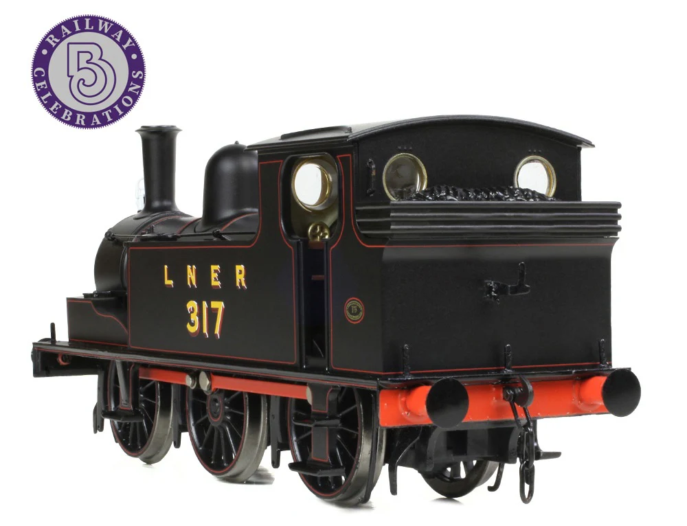 31-066 NER E (J71) 317 LNER Lined Black Steam Tank Locomotive - Image 3