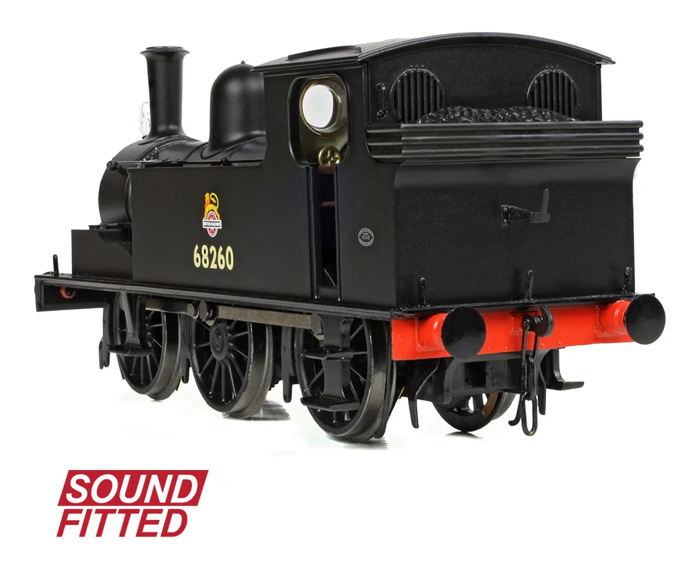 31-069SF NER E (J71) 68260 BR Black (Early Emblem) Steam Tank Locomotive - DCC Sound - Image 3