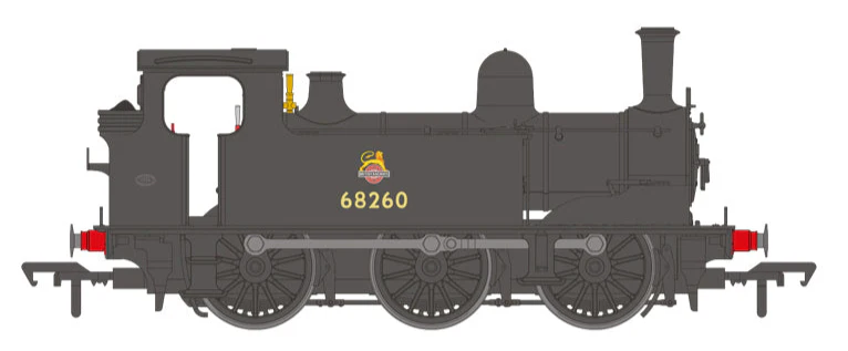31-069 NER E (J71) 68260 BR Black (Early Emblem) Steam Tank Locomotive - Image 9