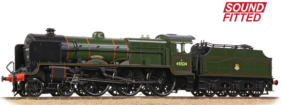 31-214ASF LMS 5XP 'Patriot' with Riveted Fowler Tender 45524 'Blackpool' BR Lined Green (Early Emblem) Steam Locomotive - DCC Sound