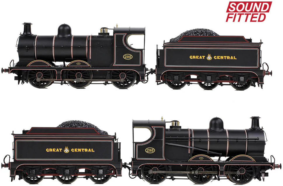 31-322SF GCR 9J 295 GCR Lined Black Steam Locomotive - DCC Sound - Image 4