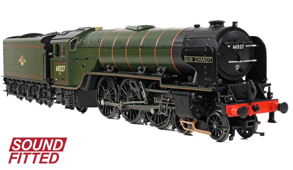 31-528BSF LNER Peppercorn A2 60527 'Sun Chariot' BR Lined Green (Late Crest) Steam Locomotive - DCC Sound - Image 3
